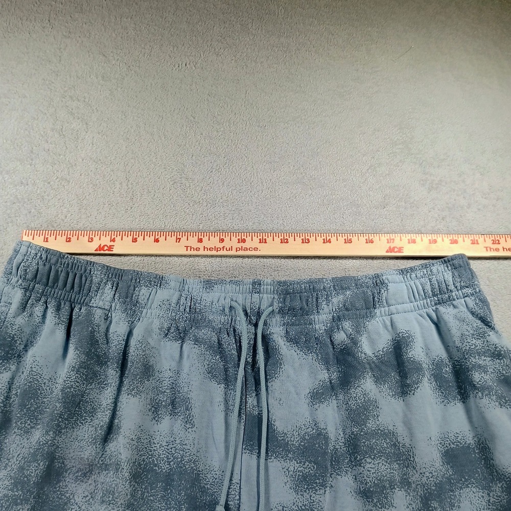 Unbranded Mens Camo Shorts Blue XL Elastic Waist Drawstring